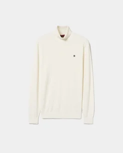 Camisola gola alta 100% lã merino