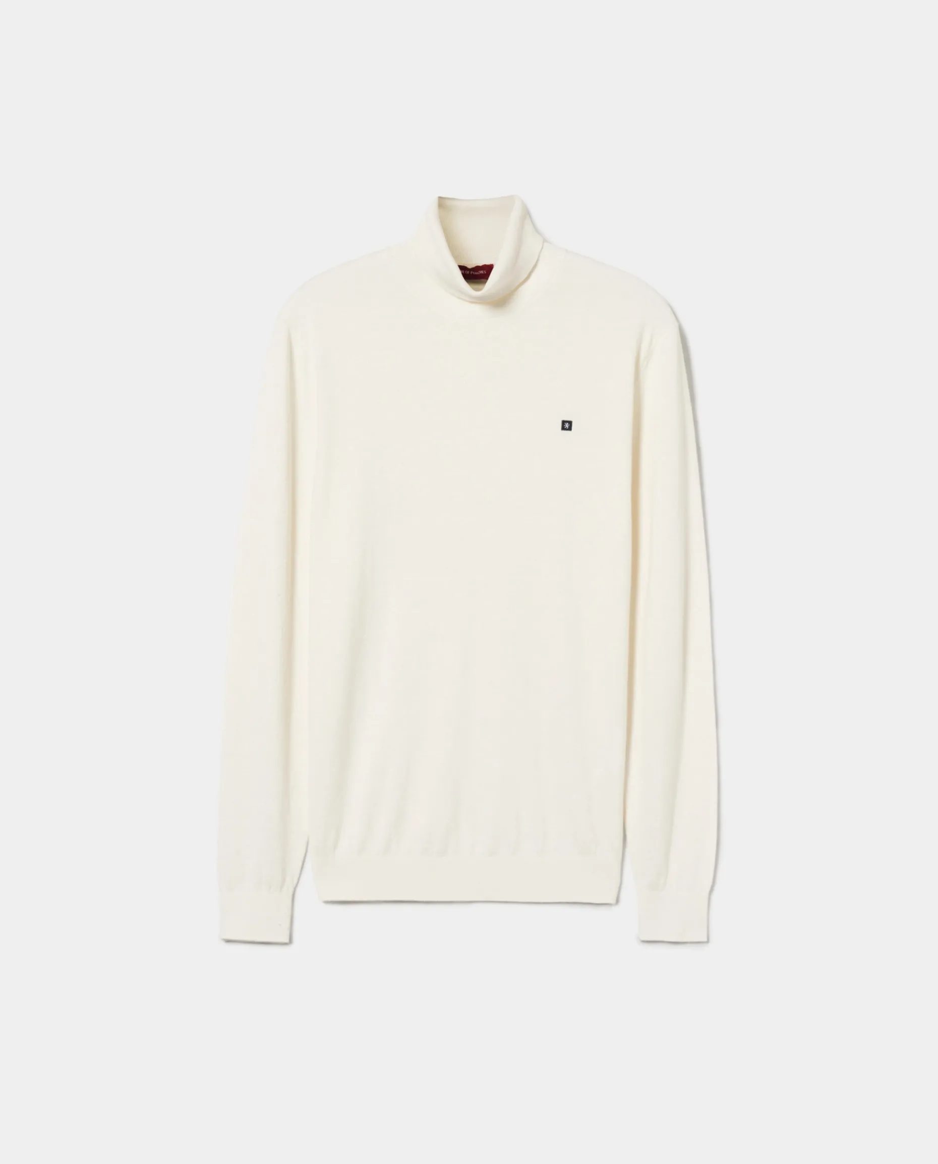 Camisola gola alta 100% lã merino