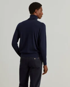 Camisola gola alta 100% lã merino