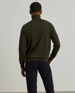 Camisola gola alta 100% lã merino