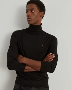 Camisola gola alta 100% lã merino