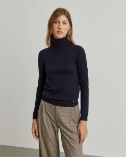 Camisola gola alta com lã