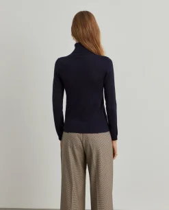 Camisola gola alta com lã