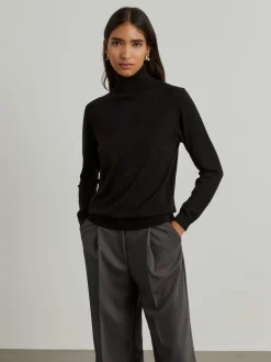 Camisola gola alta com lã