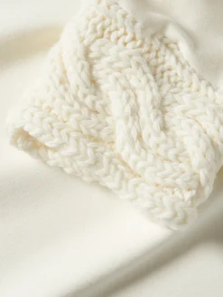 Camisola gola alta com malha tricotada