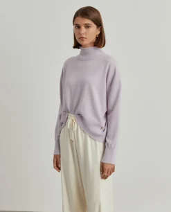 Camisola gola alta em lã