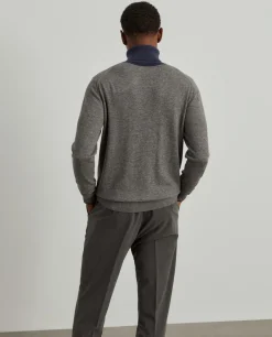 Camisola gola alta jacquard