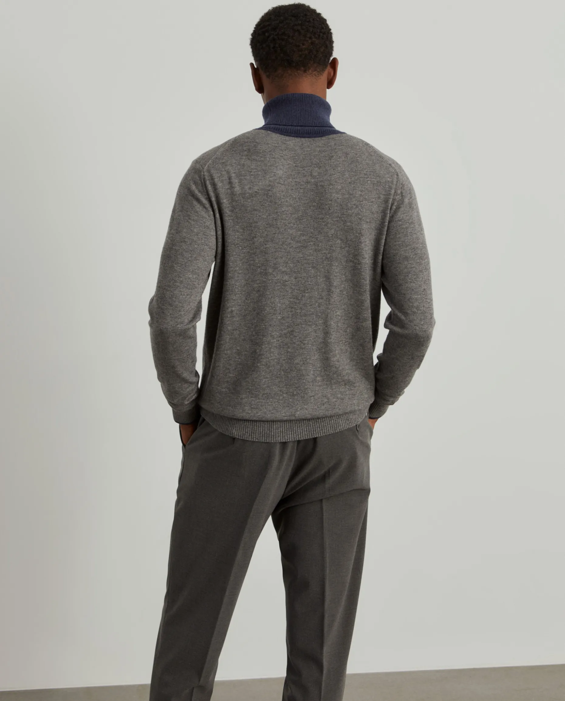 Camisola gola alta jacquard