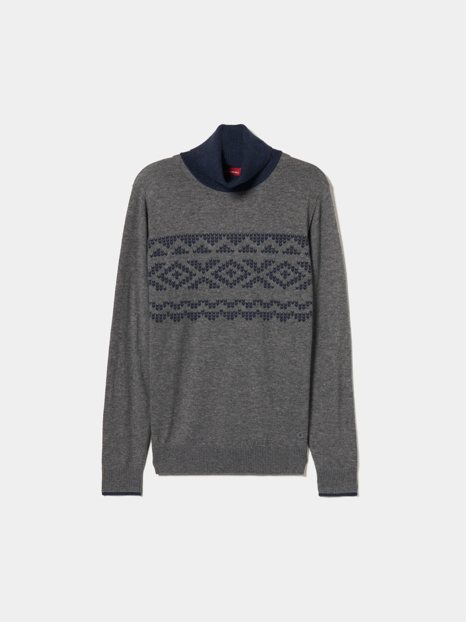 Camisola gola alta jacquard