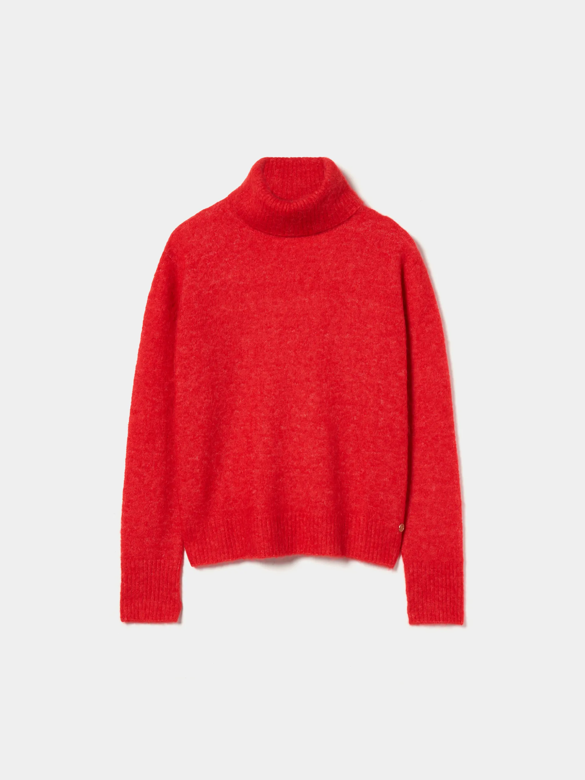 Camisola gola alta mistura de lã e alpaca