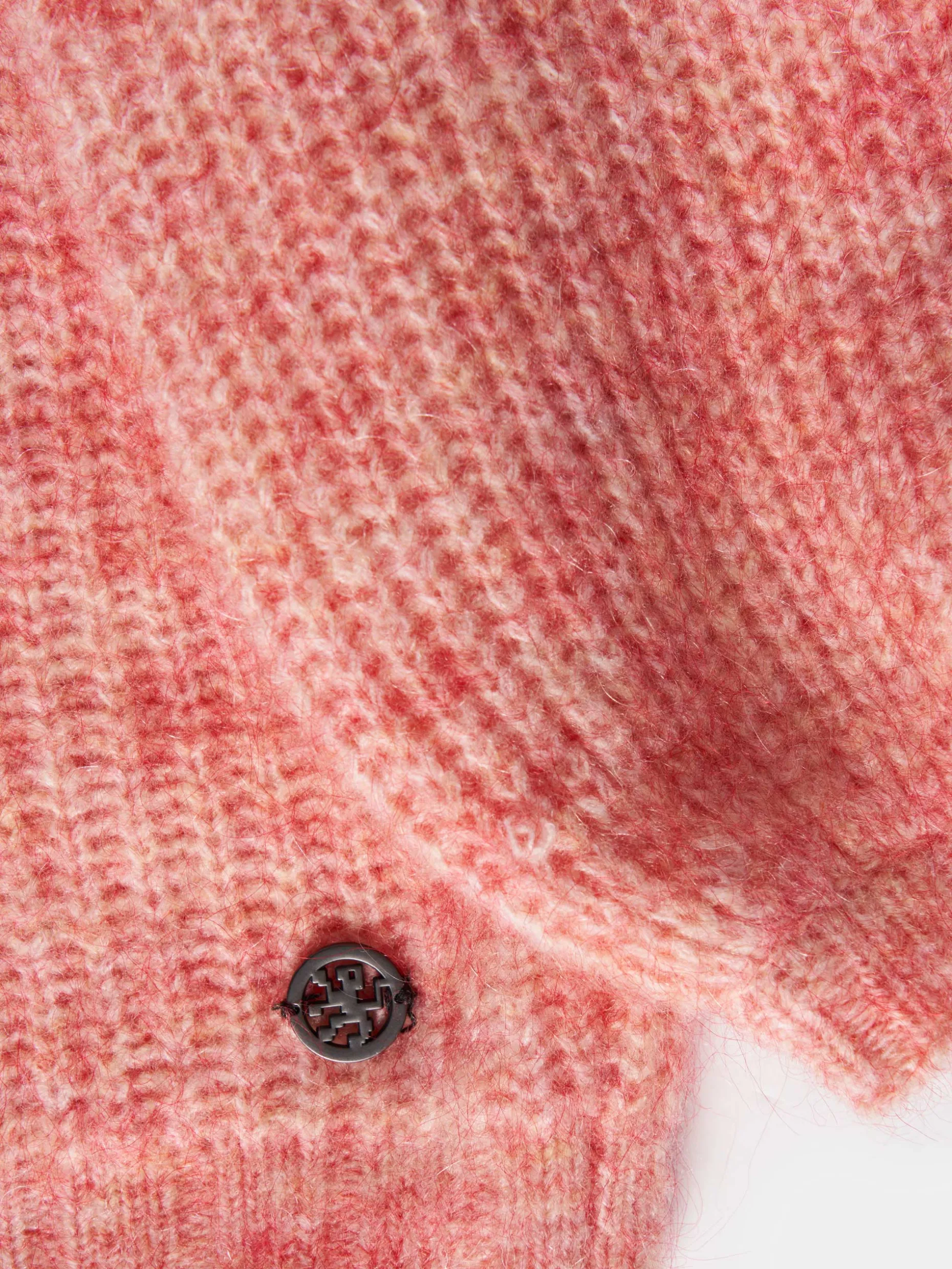 Camisola malha entrançada mistura de lã e mohair