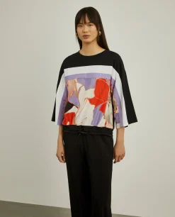 Camisola manga 3/4 com estampado