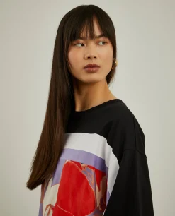 Camisola manga 3/4 com estampado