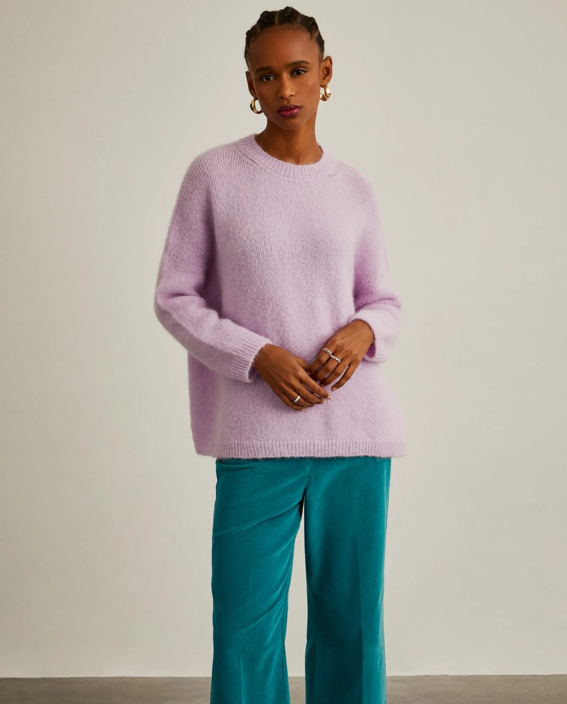 Camisola mistura de lã mohair