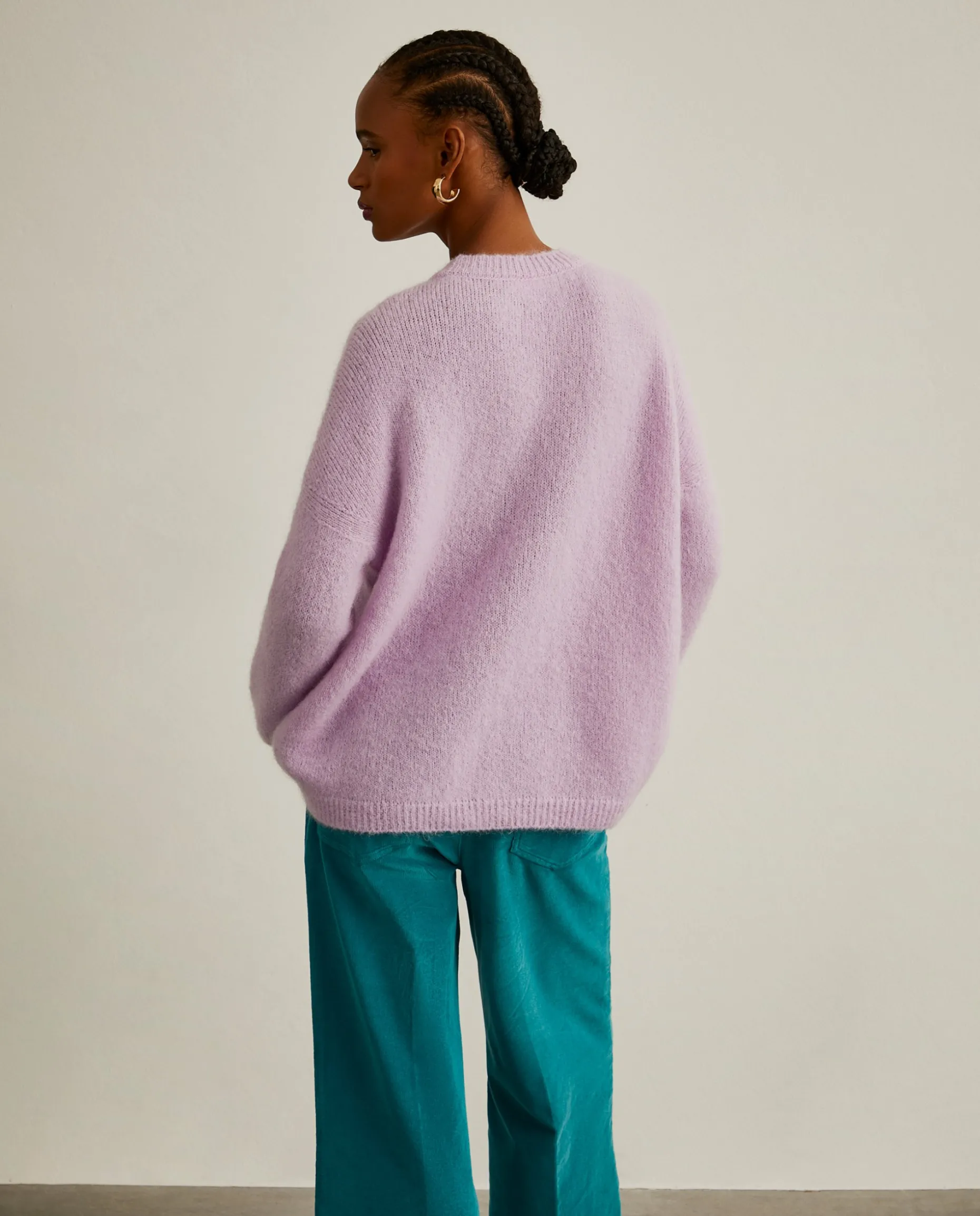 Camisola mistura de lã mohair