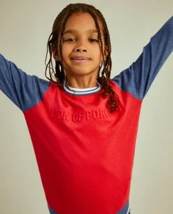 Camisola tricolor com logotipo