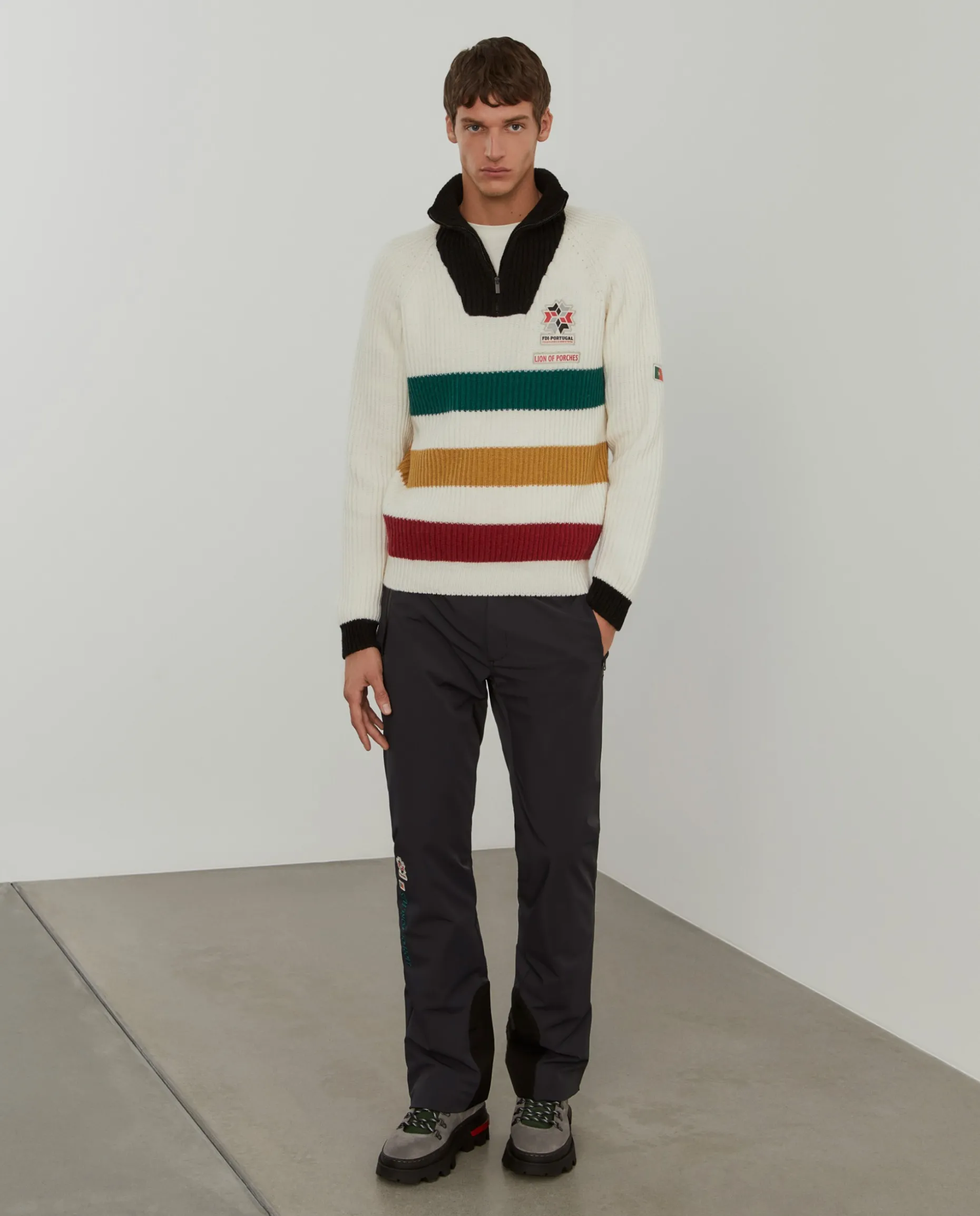 Camisola tricotada às riscas Lion x FDI