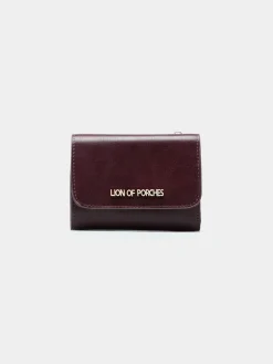 Carteira retangular efeito pele