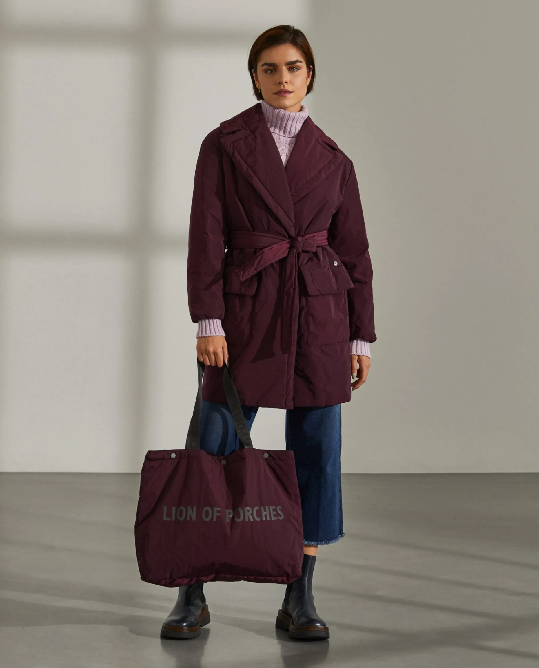 Casaco acolchoado com carteira