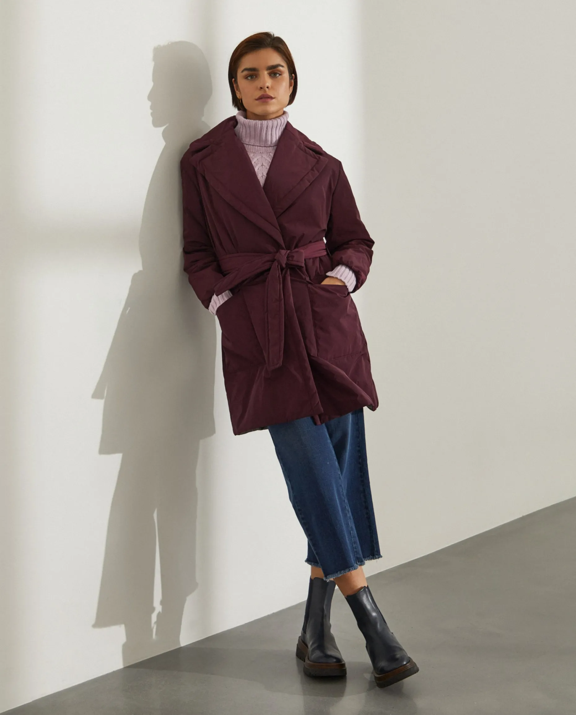 Casaco acolchoado com carteira