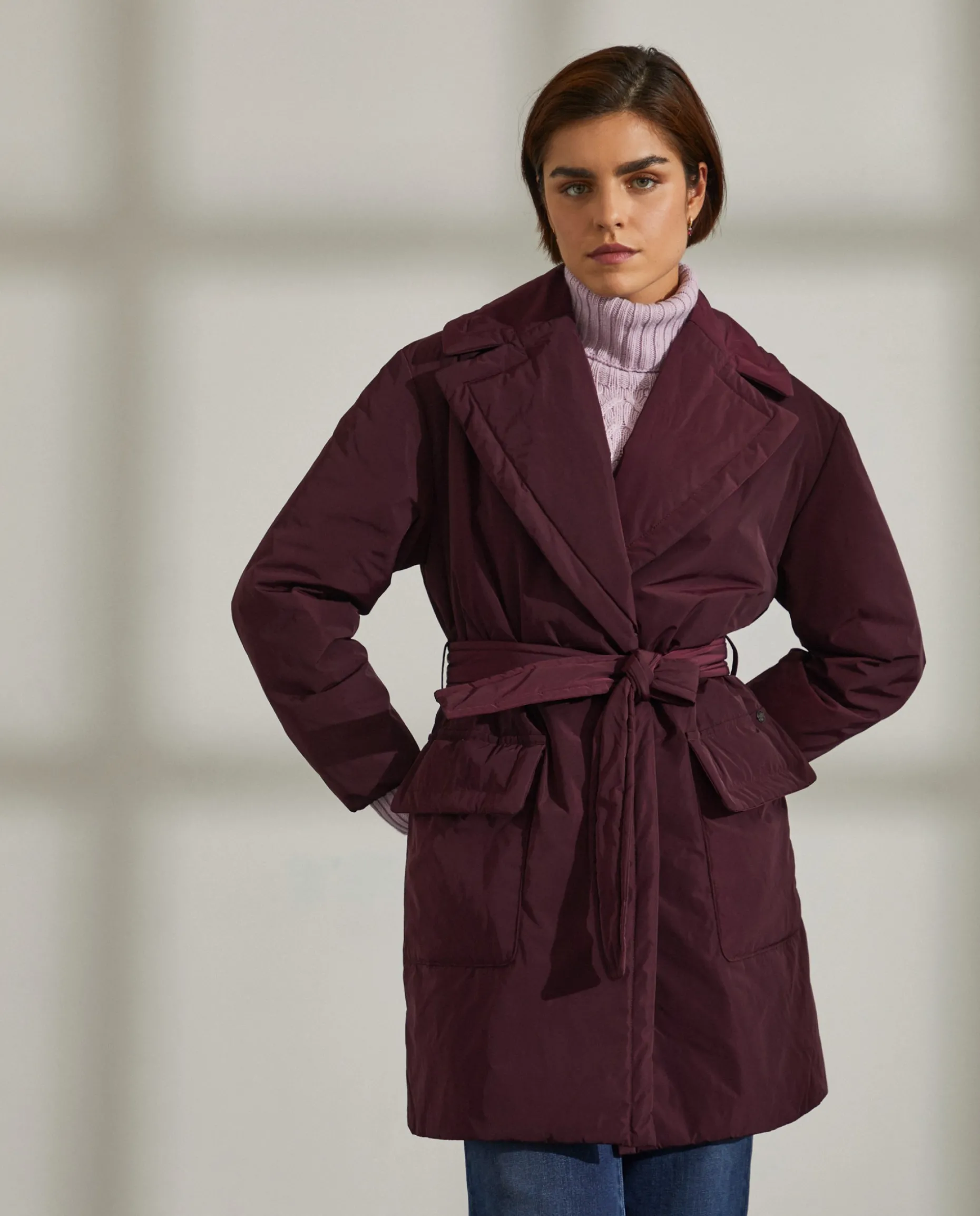 Casaco acolchoado com carteira