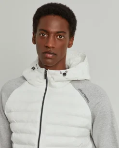 Casaco combinado de malha com capuz