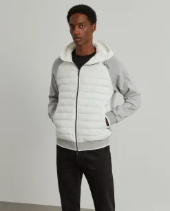 Casaco combinado de malha com capuz