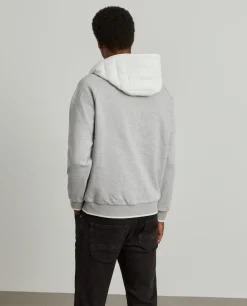 Casaco combinado de malha com capuz