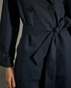 Casaco comprido de trespasse