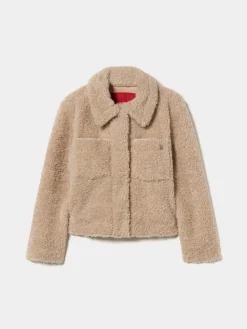 Casaco curto de pelo