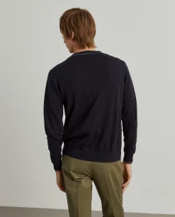 Casaco de malha algodão e caxemira com botões