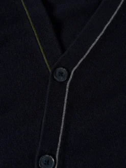 Casaco de malha algodão e caxemira com botões