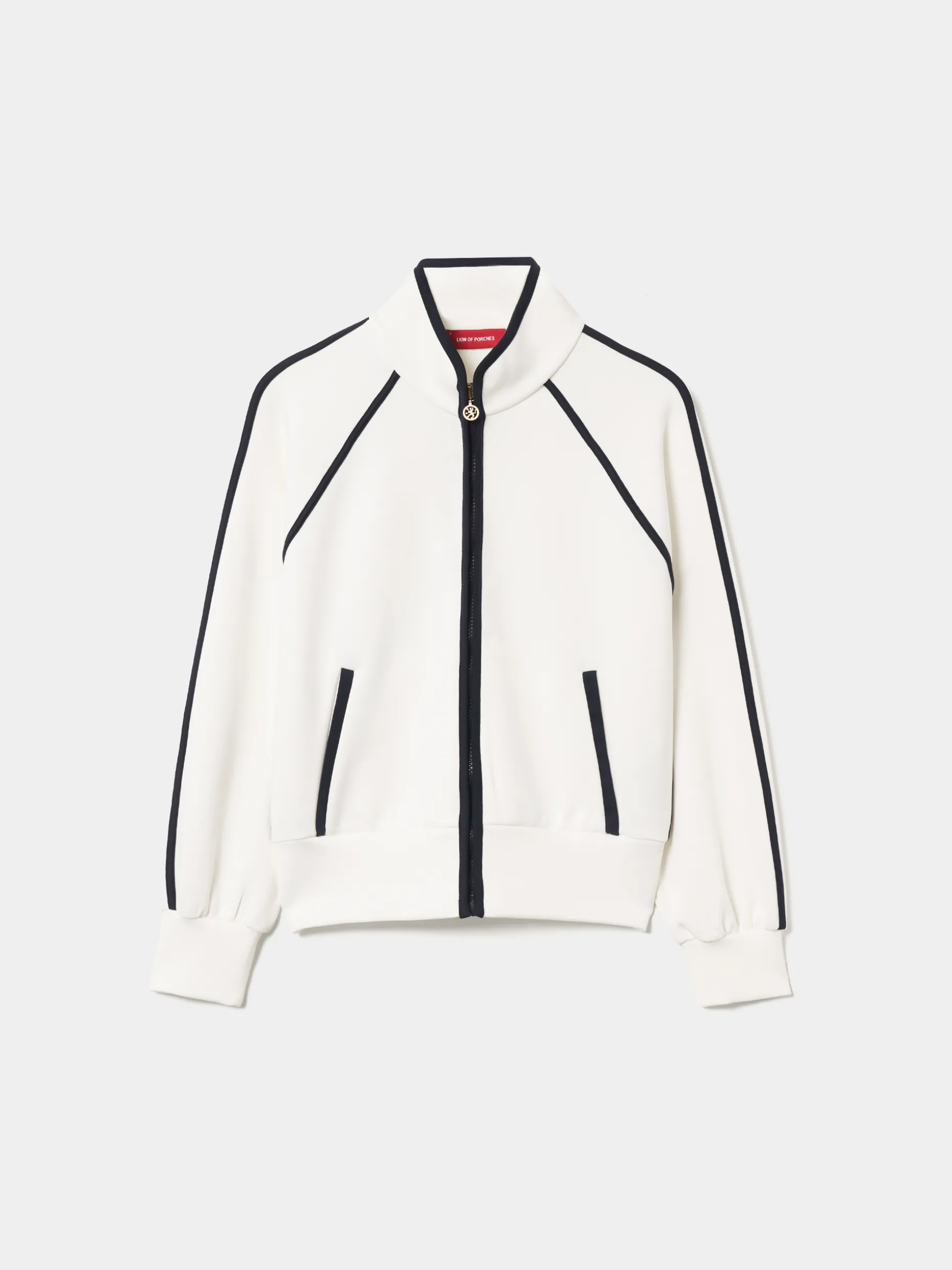 Casaco de malha bicolor