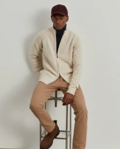 Casaco de malha bicolor em lã