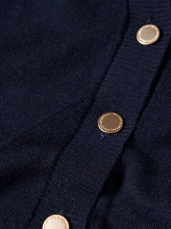 Casaco de malha básico com botões