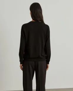 Casaco de malha básico com botões