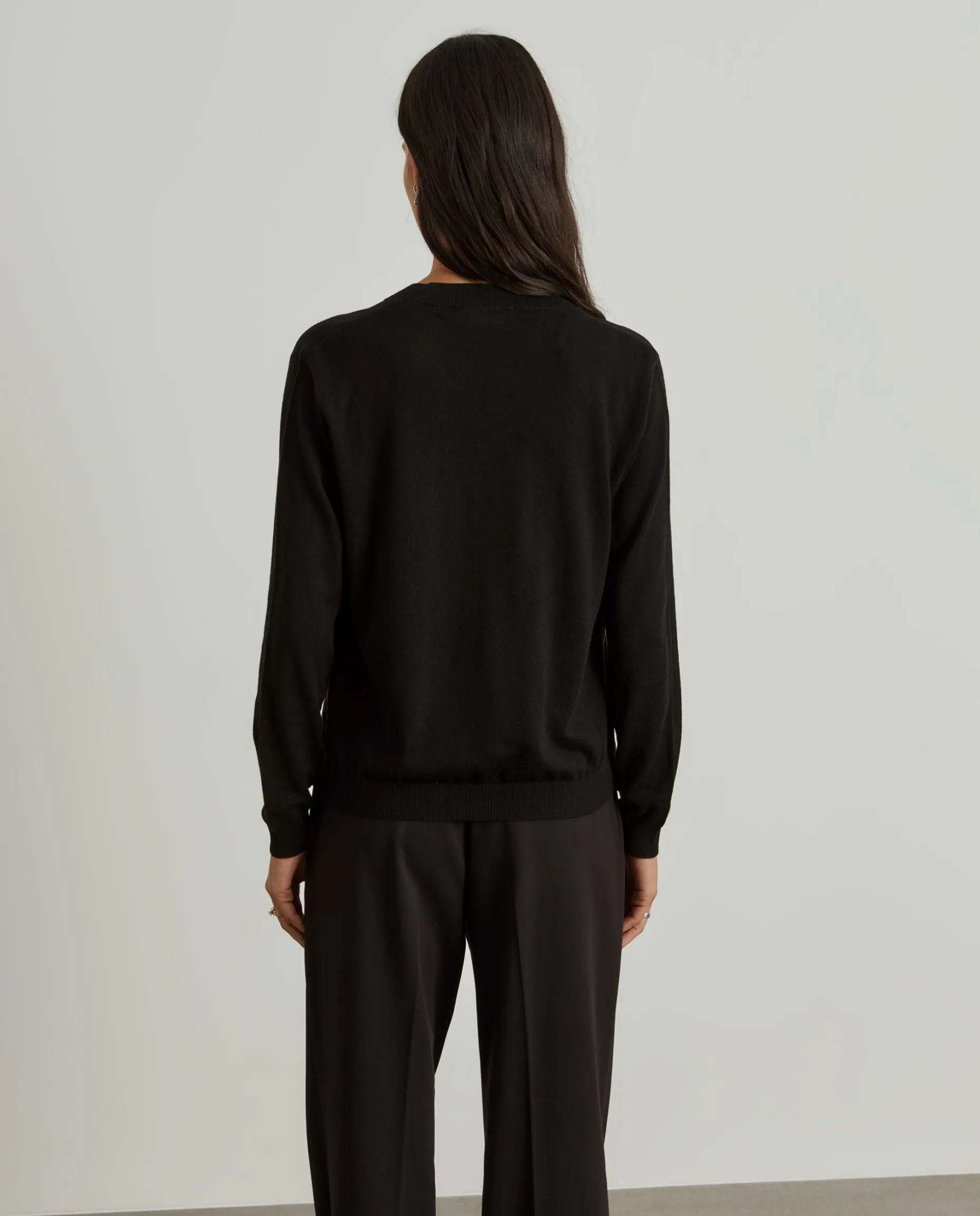 Casaco de malha básico com botões