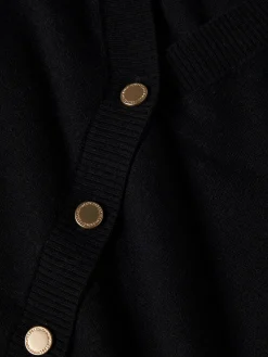 Casaco de malha básico com botões