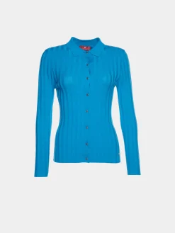 Casaco de malha canelada