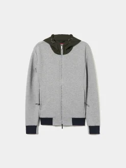 Casaco de malha com capuz