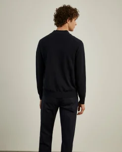 Casaco de malha com fecho em algodão