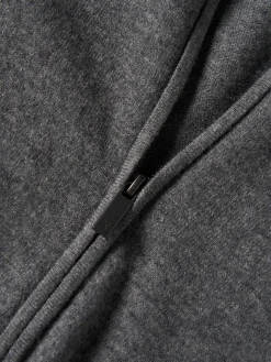 Casaco de malha com fecho em lã