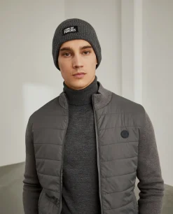 Casaco de malha com frente acolchoada