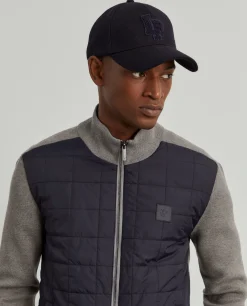 Casaco de malha com frente acolchoada