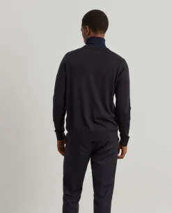 Casaco de malha com losangos em algodão e caxemira