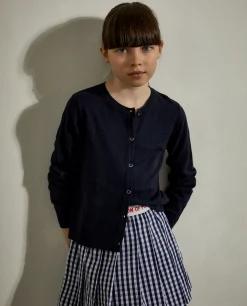 Casaco de malha em algodão e caxemira