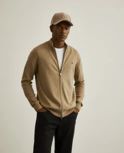 Casaco de malha em algodão e caxemira