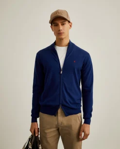 Casaco de malha em algodão e caxemira