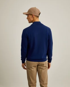 Casaco de malha em algodão e caxemira