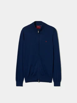 Casaco de malha em algodão e caxemira